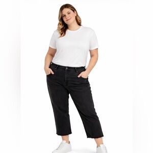 TORRID Black Denim Jeans Size 20T Barely Boot ***Serged Hem Altered Length